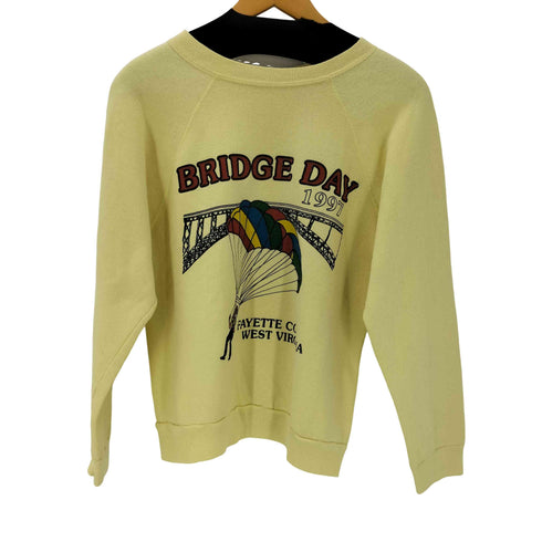 アーテックス ARTEX 90S USA製 BRIDGE DAY プリント ラグランスリーブ スウェット 1997年製 メンズ import:M