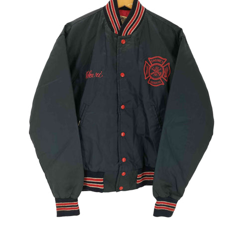 ウェストウィンド WEST WIND 90S USA製 tailored by Buccaneer Cheri エンブレム ロゴ プリント スタジャン ジャケット ブルゾン メンズ import:S