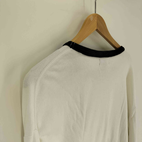 ポロジーンズ RL POLO JEANS CO. リブ編み フロント ロゴプリント クルーネック L/S リンガー Tシャツ メンズ import:L