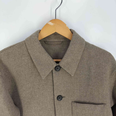 ユニクロ UNIQLO ダブルフェイス シャツ ジャケット メンズ JPN:M