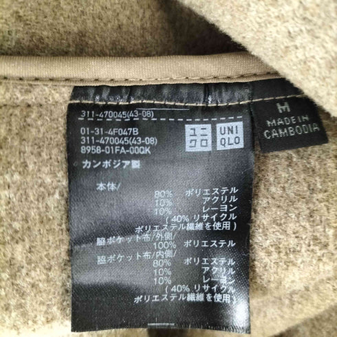 ユニクロ UNIQLO ダブルフェイス シャツ ジャケット メンズ JPN:M