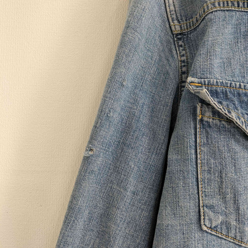 レミレリーフ REMI RELIEF レイヤードボタン 花 スタッズ L/S デニム ウエスタンシャツ メンズ JPN:XL