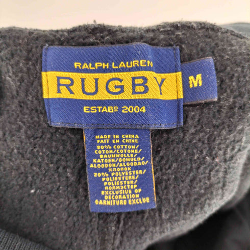 ラグビーラルフローレン Rugby Ralph Lauren 2004-13S フェルトパッチ イージー スウェット ジョガー パンツ カットオフ メンズ M