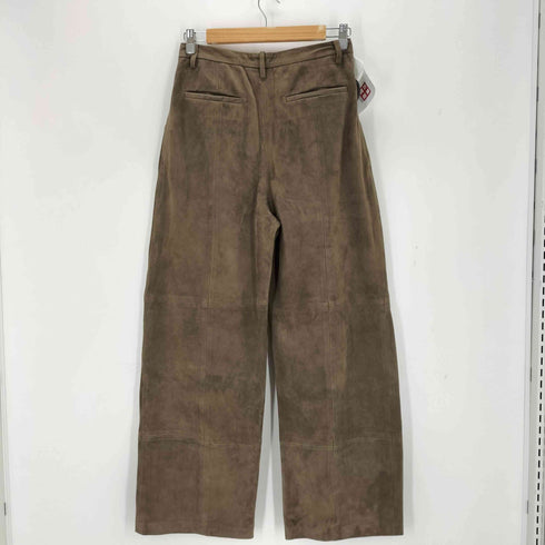 ザラ ZARA STUDIO ヤギ皮 スエードレザーダーツパンツ レディース XS
