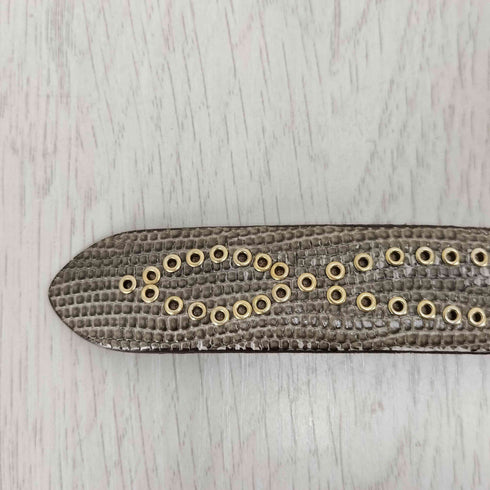 TIBERIO FERRETTI イタリア製 ハンドメイド パイソン柄 レザー ベルト メンズ