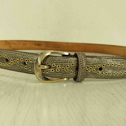 TIBERIO FERRETTI イタリア製 ハンドメイド パイソン柄 レザー ベルト メンズ