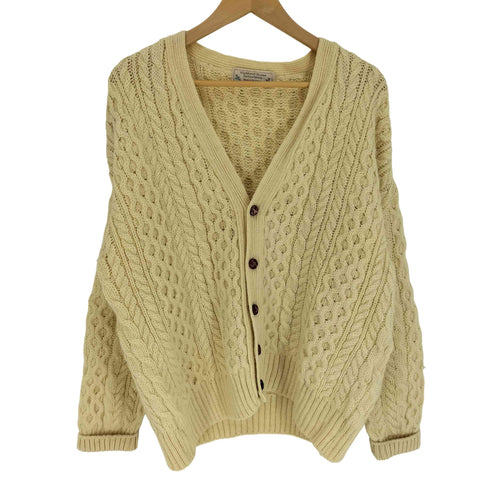 HIGHLAND HOME INDUS 90S スコットランド ウール クルミボタン ニット カーディガン メンズ