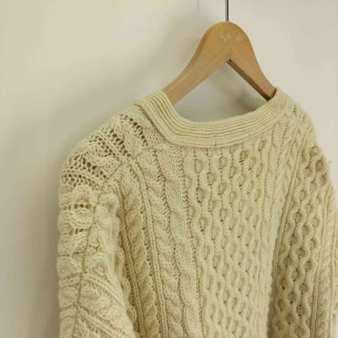 HIGHLAND HOME INDUS 90S スコットランド ウール クルミボタン ニット カーディガン メンズ