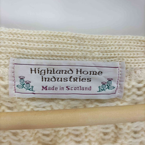 HIGHLAND HOME INDUS 90S スコットランド ウール クルミボタン ニット カーディガン メンズ