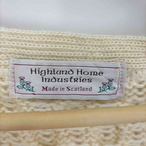 HIGHLAND HOME INDUS 90S スコットランド ウール クルミボタン ニット カーディガン メンズ