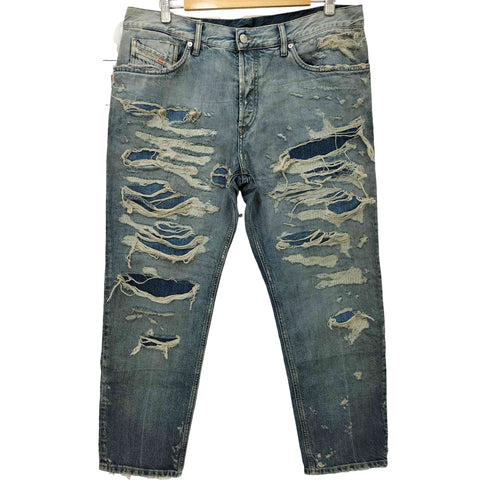 ディーゼル DIESEL 00s D-FINING Y2K ダメージ加工 デストロイ クラッシュデニムパンツ メンズ W36 L30