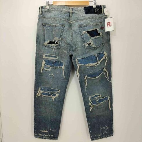 ディーゼル DIESEL 00s D-FINING Y2K ダメージ加工 デストロイ クラッシュデニムパンツ メンズ W36 L30