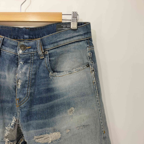 ディーゼル DIESEL 00s D-VIKER Y2K ダメージ加工 ボタンフライ ストレートデニム メンズ W32 L32