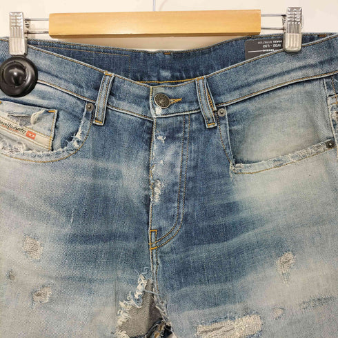 ディーゼル DIESEL 00s D-VIKER Y2K ダメージ加工 ボタンフライ ストレートデニム メンズ W32 L32