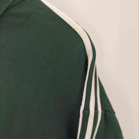 アディダスオリジナルス adidas Originals Long Sleeve 3 Stripe Polo スリー ストライプ トレフォイルロゴ 刺繍 ハーフジップ ポロ シャツ メンズ 2XL