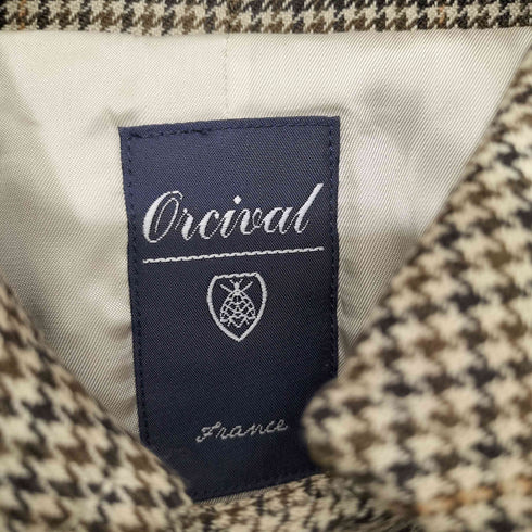 オーシバル ORCIVAL 千鳥格子 ラグラン ウール ステンカラーコート レディース 1