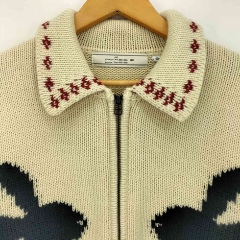 ジーユー GU フルジップ ニット ジャケット ダブルジップ メンズ JPN:XL