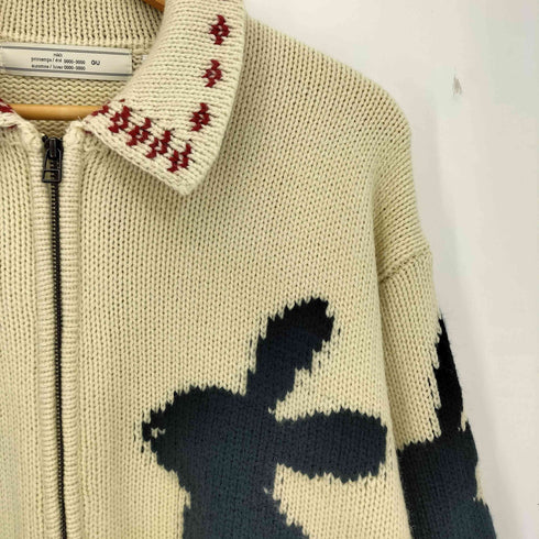 ジーユー GU フルジップ ニット ジャケット ダブルジップ メンズ JPN:XL