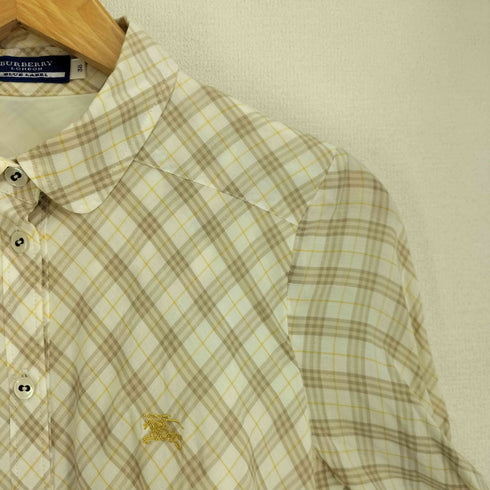 バーバリーブルーレーベル BURBERRY BLUE LABEL ノバチェック フリル袖 七分袖 チュニック ワンピース レディース 38