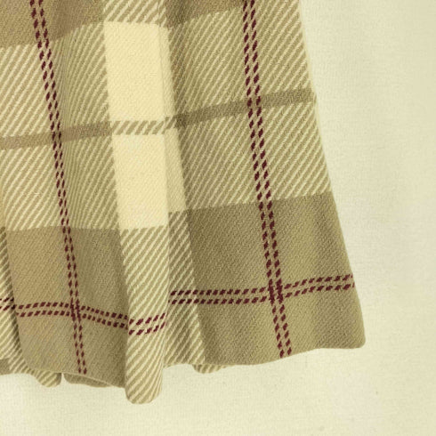 バーバリーブルーレーベル BURBERRY BLUE LABEL ウール混 チェック柄 プリーツ ミニスカート レディース EUR:38