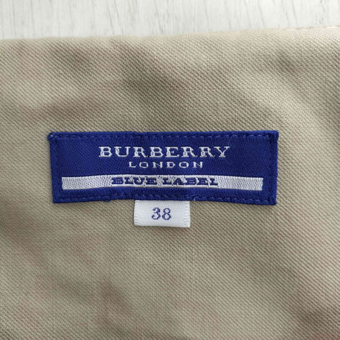 バーバリーブルーレーベル BURBERRY BLUE LABEL ウール混 チェック柄 プリーツ ミニスカート レディース EUR:38