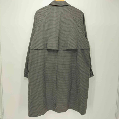 ケイビーエフ KBF 千鳥格子 襟袖裏 コーデュロイ切替 ボアライナー付 比翼 ステンカラー コート レディース ONE SIZE