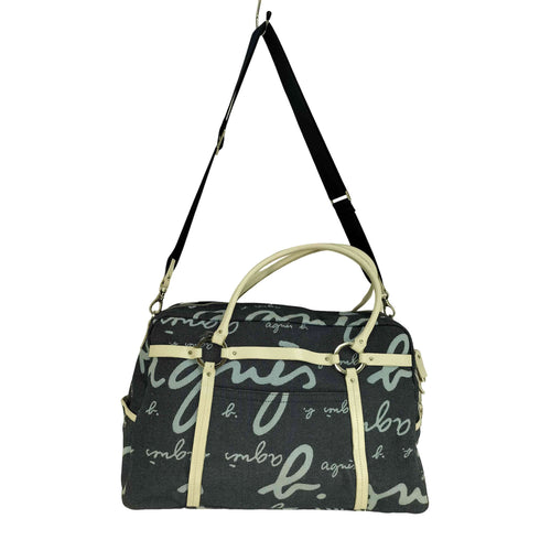 アニエスベーボヤージュ agnes b. VOYAGE ロゴ デニム ミニボストンバッグ レディース