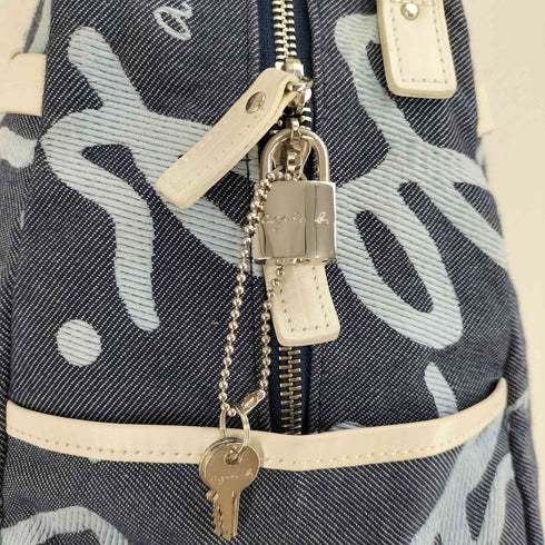 アニエスベーボヤージュ agnes b. VOYAGE ロゴ デニム ミニボストンバッグ レディース