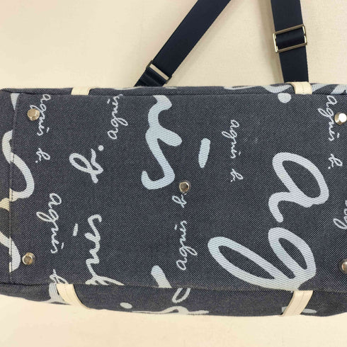 アニエスベーボヤージュ agnes b. VOYAGE ロゴ デニム ミニボストンバッグ レディース