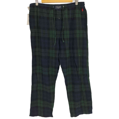 ポロラルフローレン POLO RALPH LAUREN 90S ポニー刺繍 タータンチェック パジャマ イージーパンツ メンズ L/G/G