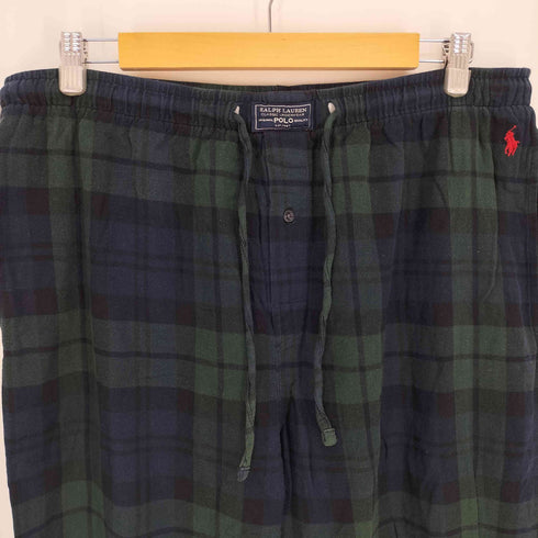 ポロラルフローレン POLO RALPH LAUREN 90S ポニー刺繍 タータンチェック パジャマ イージーパンツ メンズ L/G/G