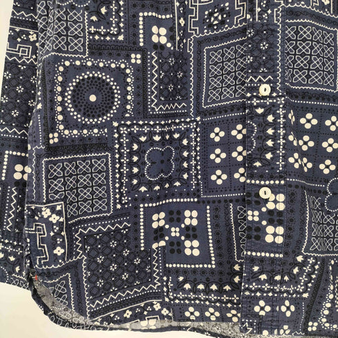 シュガーケーン SUGAR CANE Light バンダナ柄 ダブルポケット 長袖シャツ メンズ JPN:L