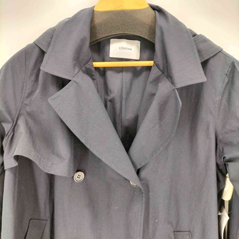 コヒナ COHINA フード付きライトトレンチフレアコート レディース REGULAR