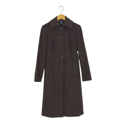ブルックスブラザーズ BROOKS BROTHERS WOVEN IN ITALY メランジ ウールアルパカ ステンカラーコート レディース JPN:0