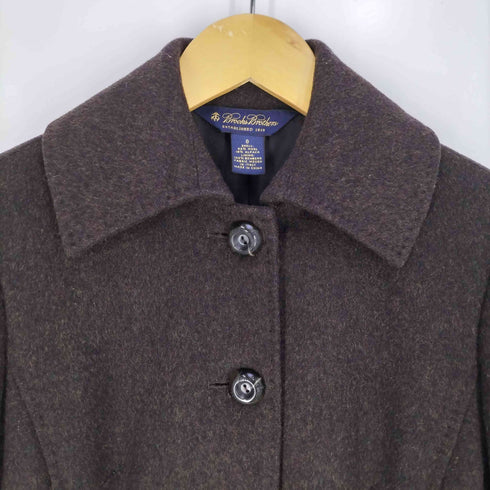 ブルックスブラザーズ BROOKS BROTHERS WOVEN IN ITALY メランジ ウールアルパカ ステンカラーコート レディース JPN:0
