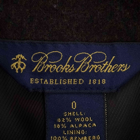 ブルックスブラザーズ BROOKS BROTHERS WOVEN IN ITALY メランジ ウールアルパカ ステンカラーコート レディース JPN:0