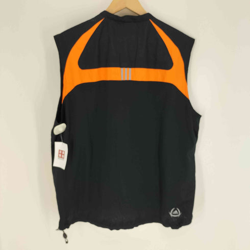 アディダス adidas 00S 切替 バイカラー ジップアップ メッシュ ベスト ワンポイント トレフォイルロゴ メンズ import:XL
