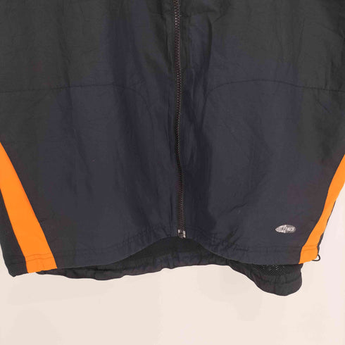 アディダス adidas 00S 切替 バイカラー ジップアップ メッシュ ベスト ワンポイント トレフォイルロゴ メンズ import:XL