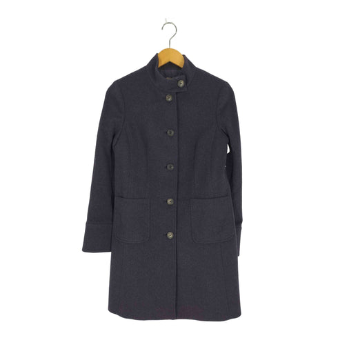 ブルックスブラザーズ BROOKS BROTHERS WOVEN IN ITALY メランジ ウールアルパカ スタンドカラーコート レディース JPN:0