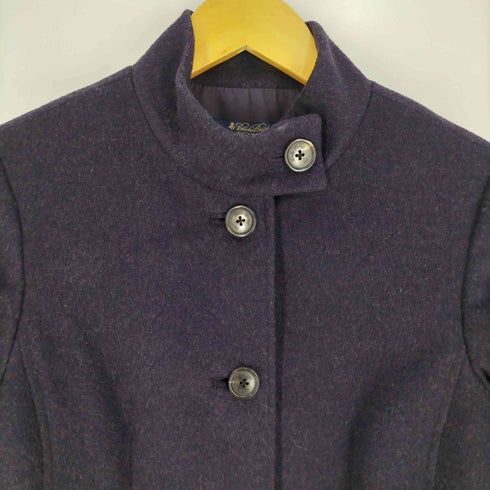 ブルックスブラザーズ BROOKS BROTHERS WOVEN IN ITALY メランジ ウールアルパカ スタンドカラーコート レディース JPN:0