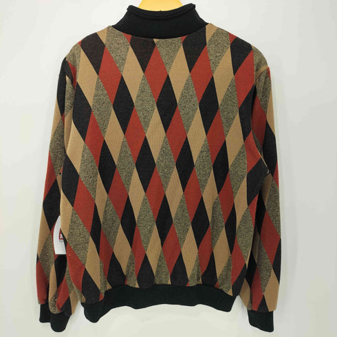 アルフレッドダナー ALFRED DUNNER 90s USA製 アーガイル ポロ ニット セーター レディース import:M