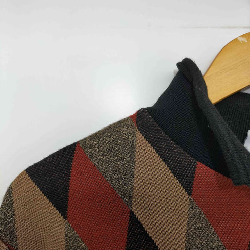 アルフレッドダナー ALFRED DUNNER 90s USA製 アーガイル ポロ ニット セーター レディース import:M