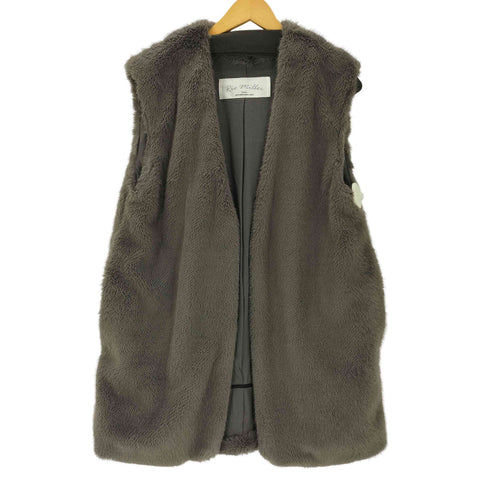 リエミラー Rie miller 23AW エコファー ミドル丈 ジレ レディース US:38