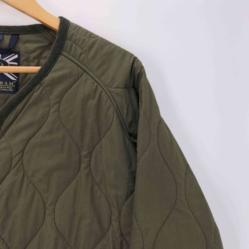 ラベンハム LAVENHAM 19AW ノーカラー キルティング ロング コート レディース FR:34