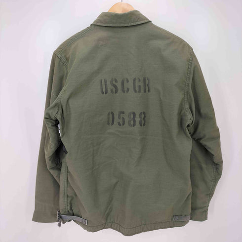 ユーエスアーミー U.S. ARMY U.S. NAVY 米軍 アメリカ海軍 実物 80s 85年製 A-2 デッキジャケット ステンシル メンズ 38-40