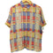 アルフレッドダナー ALFRED DUNNER 90s 水彩チェック レギュラーカラー S/S ポリシャツ レディース 14