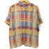 アルフレッドダナー ALFRED DUNNER 90s 水彩チェック レギュラーカラー S/S ポリシャツ レディース 14