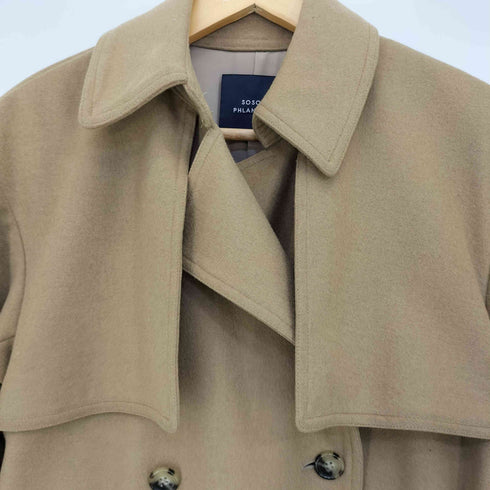 SOSO PHLANNEL ウールカシミヤ トレンチコート レディース 34