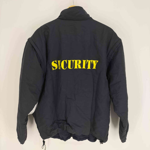BLUE TECH security バックプリント ジップアップ 裏地フリース ブルゾンジャケット メンズ