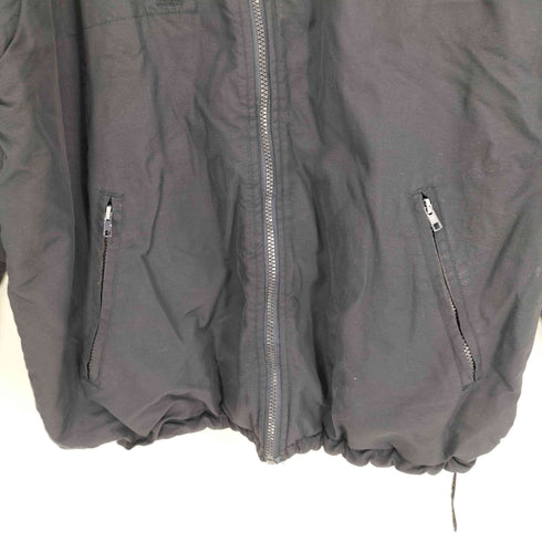 BLUE TECH security バックプリント ジップアップ 裏地フリース ブルゾンジャケット メンズ